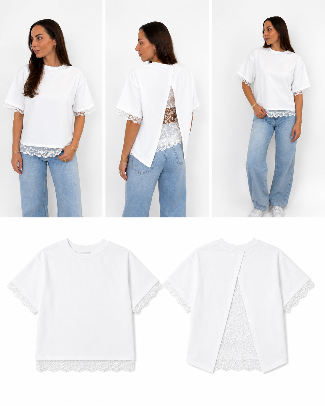 Lilly t-shirt lace wit