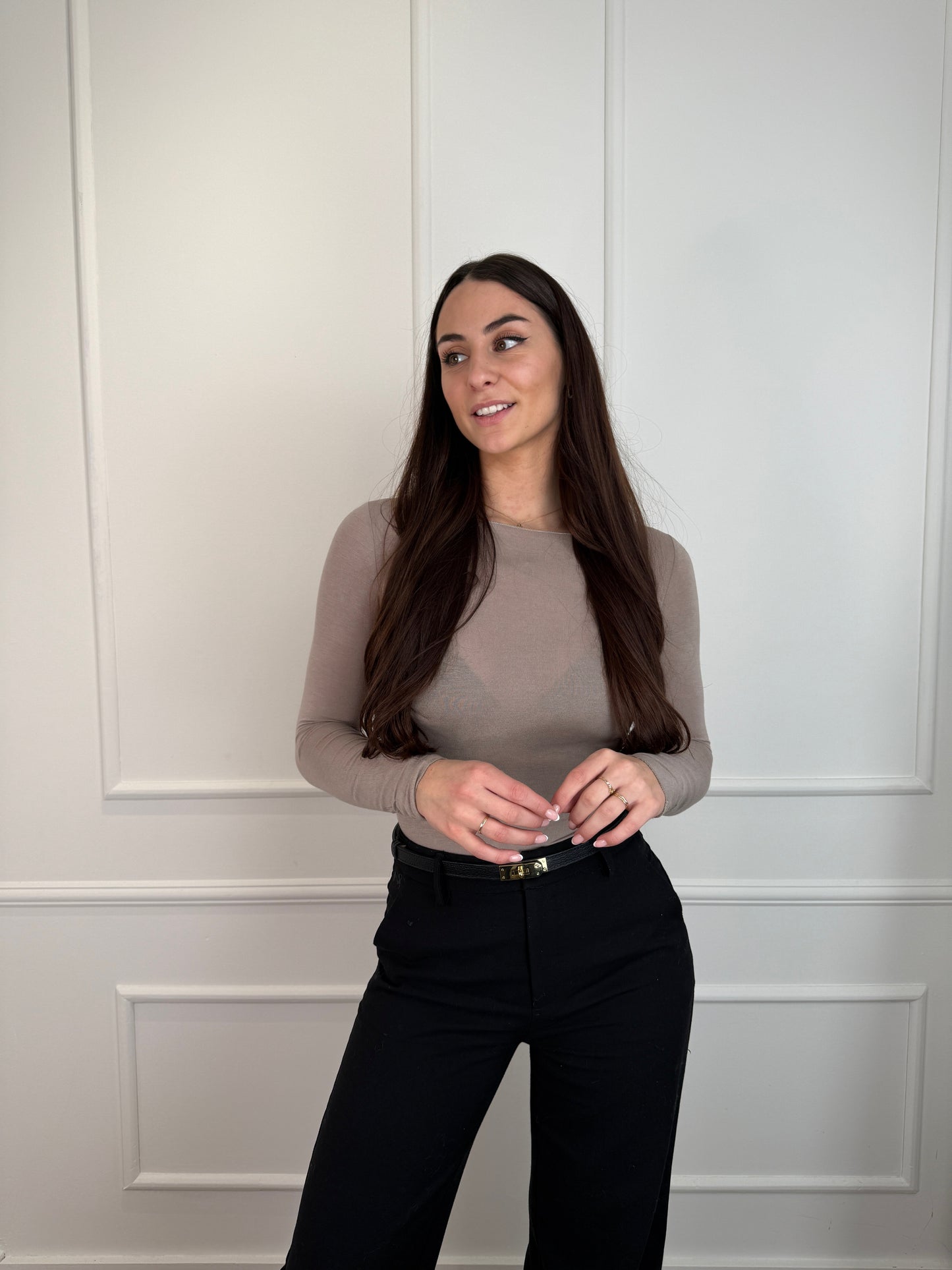 Fiene top taupe