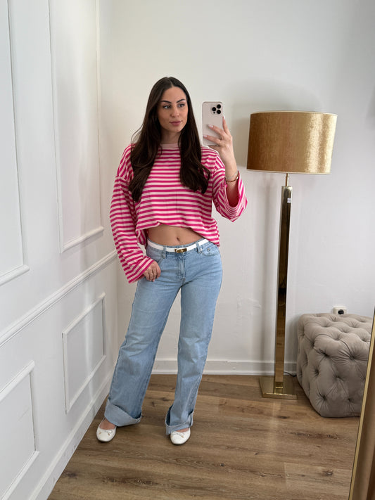 Katy long sleeve roze