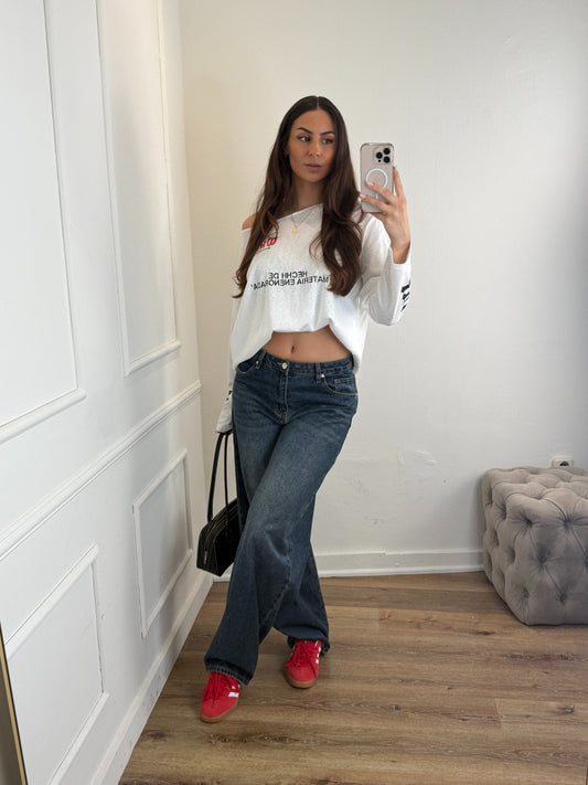 Beau Barrel Jeans Dark Bluee