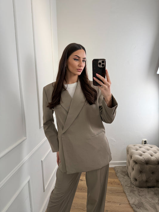 Senna oversized blazer - taupe