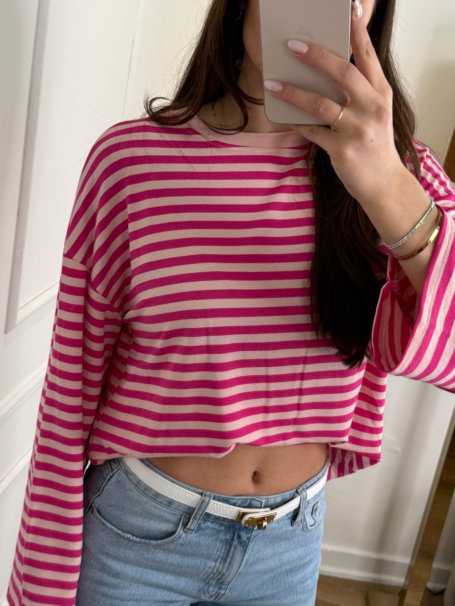 Katy long sleeve roze