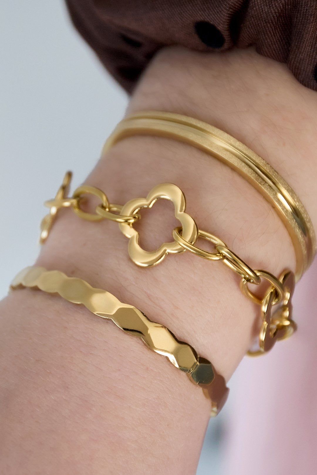 Klaver hoepel armband