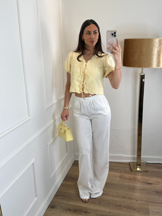 Bibi blouse butter yellow