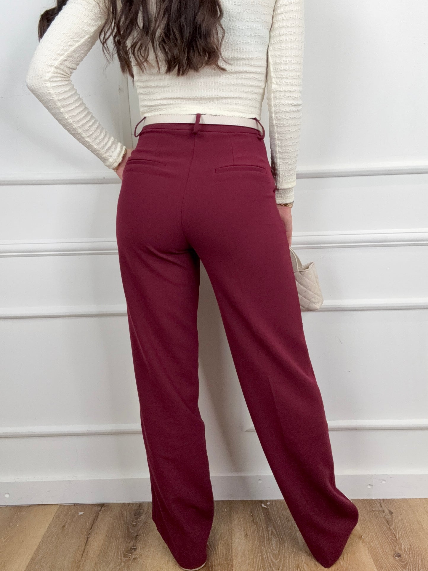 Zoe Pantalon Bordeaux