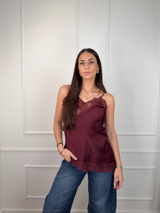Lace Top Bordeaux