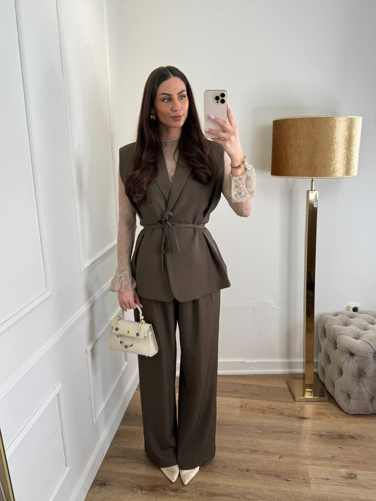 Senna pantalon - bruin