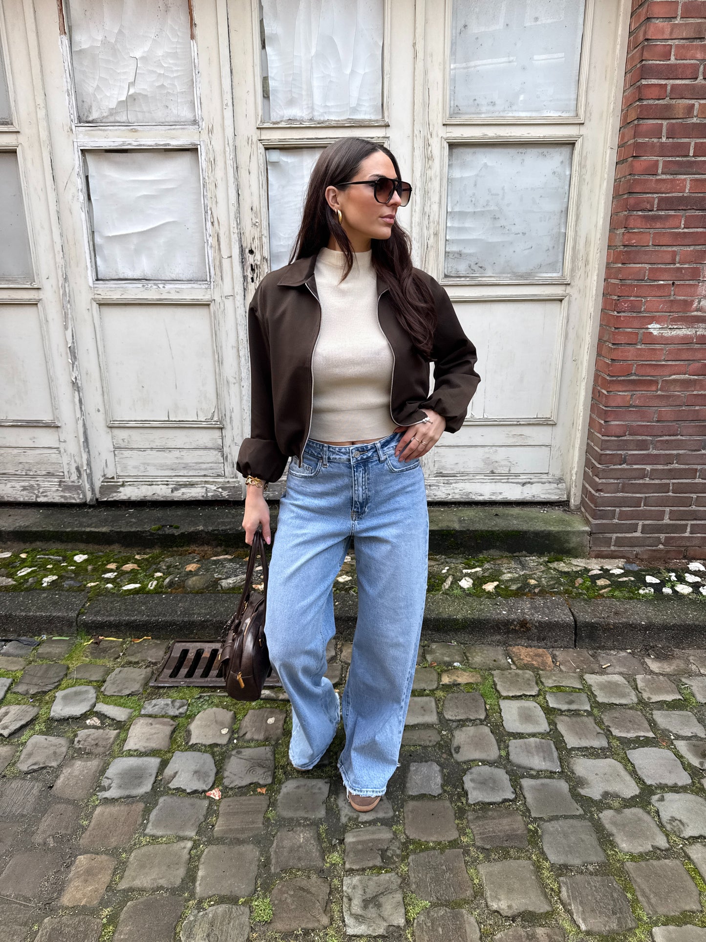 Zoey bomber jacker - bruin