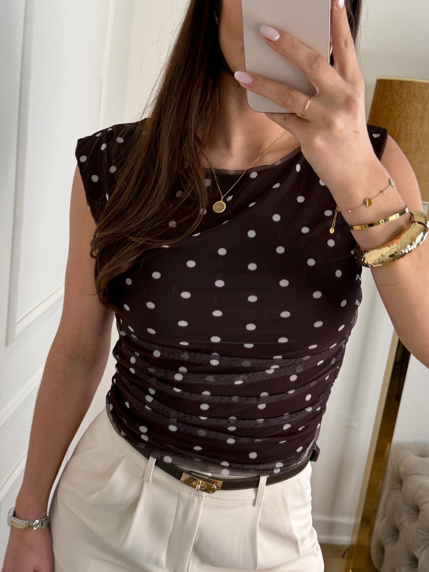 Julia top dots bruin