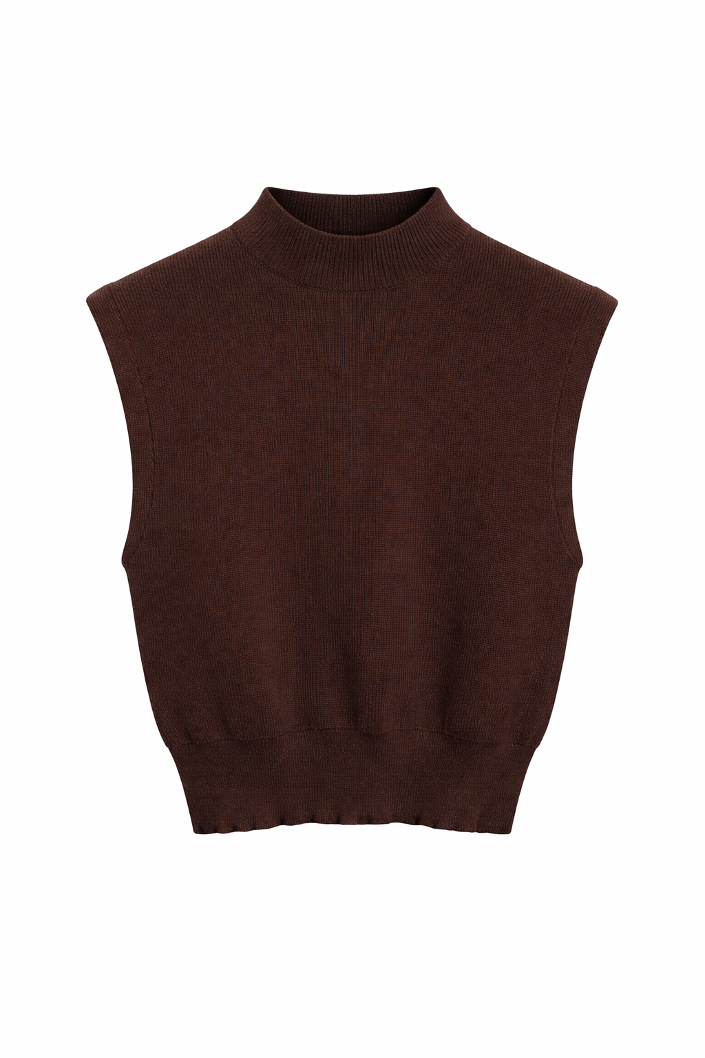 Mouwloze top - bruin