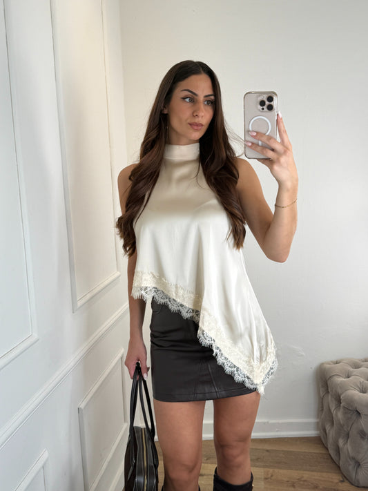Sloane halter top beige
