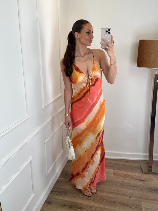 Lyana dress pink orange