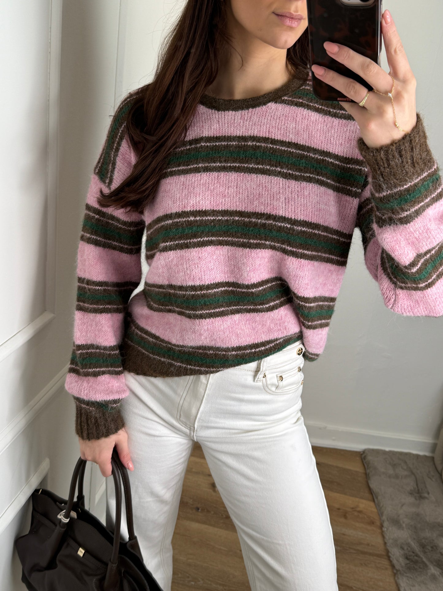 knit trui gestreept