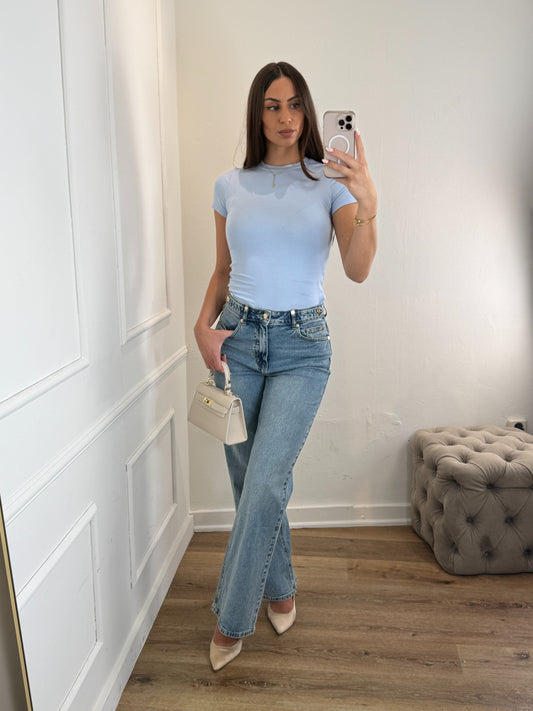 Sienna top blauw
