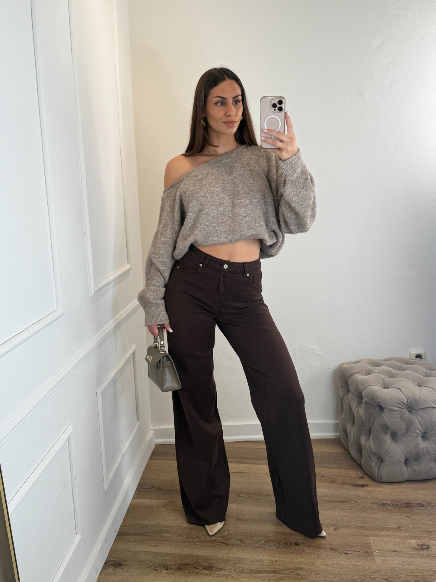 Hadley Trui Taupe