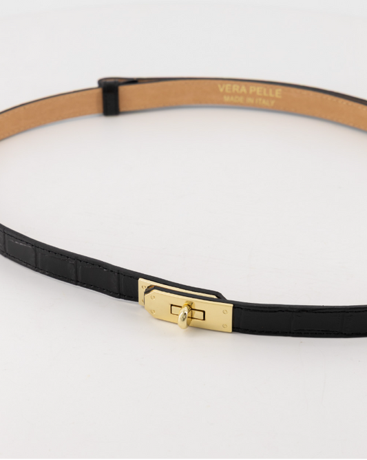 Verstelbare riem - zwart croco