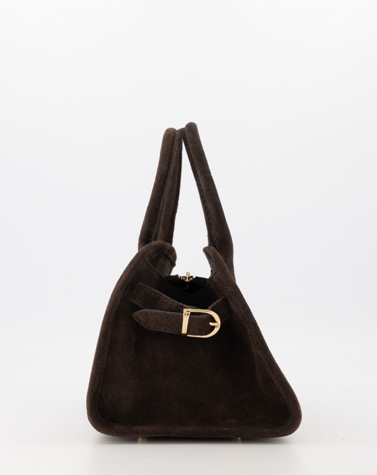 Olivia leren tas - donkerbruin