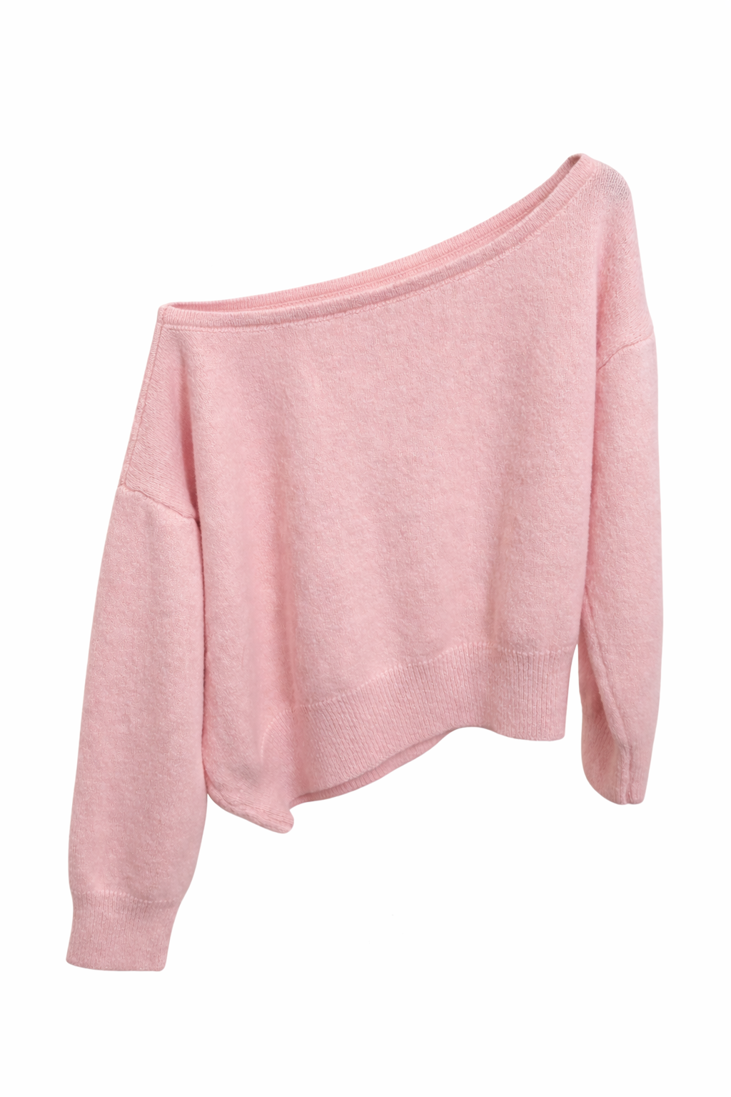 One-shoulder trui - roze