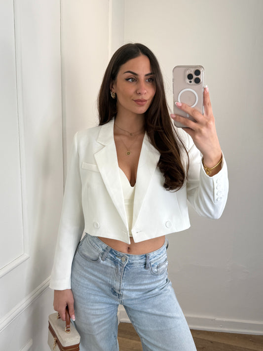 Mimi Korte Blazer wit