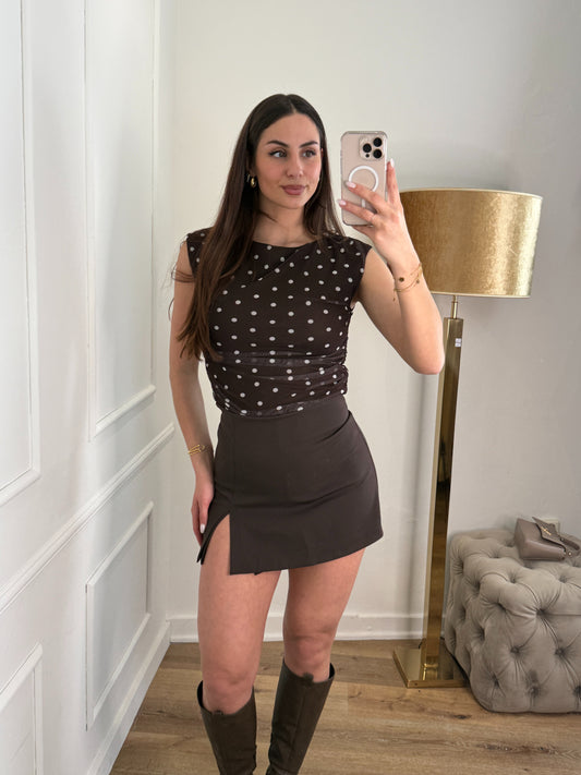 Jane skort bruin
