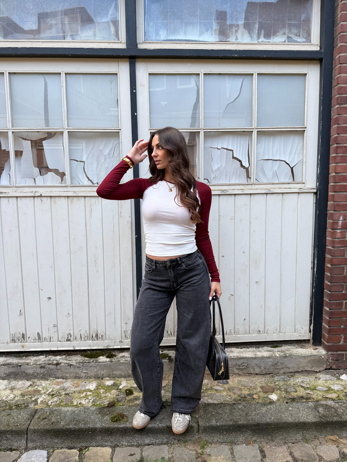 Loulou Shirt Wit-Rood