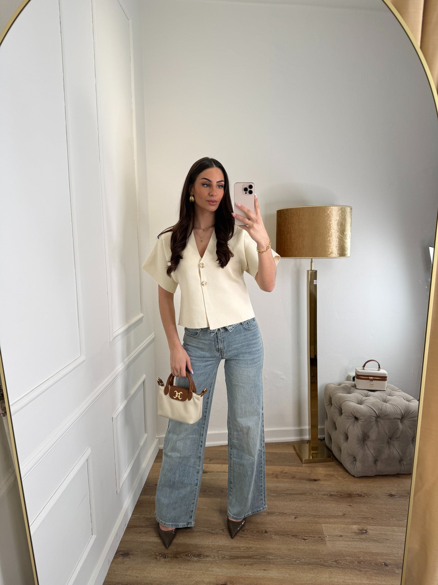 Kyra omgeslagen taille jeans