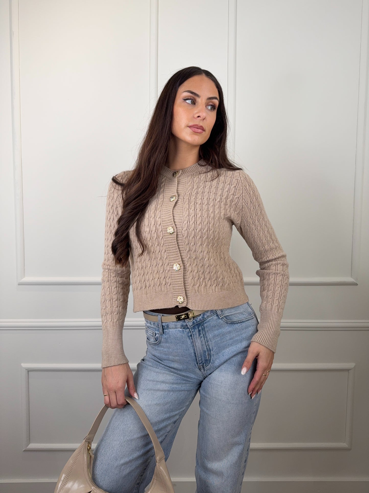 Mia vest taupe
