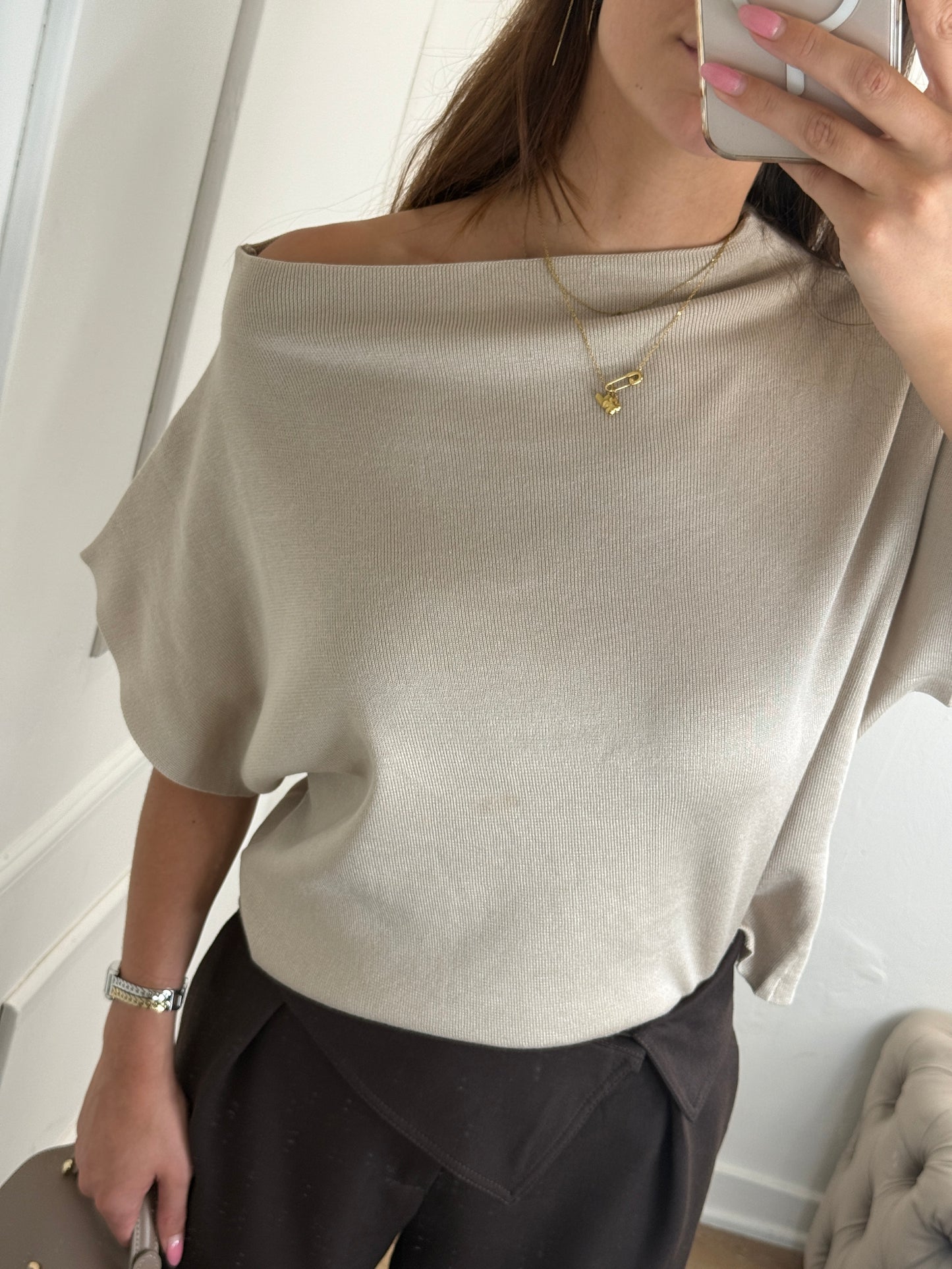 Isabella top taupe