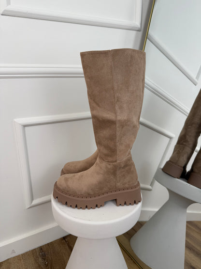 Zina Laarzen Suede Beige