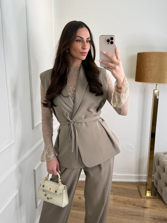 Senna gilet - taupe