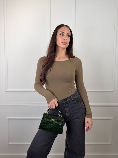 Fiene top army green