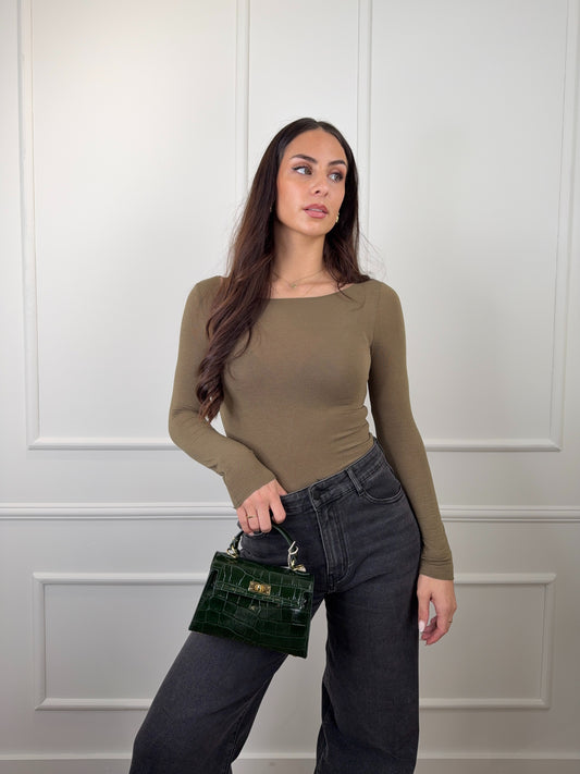 Fiene top army green