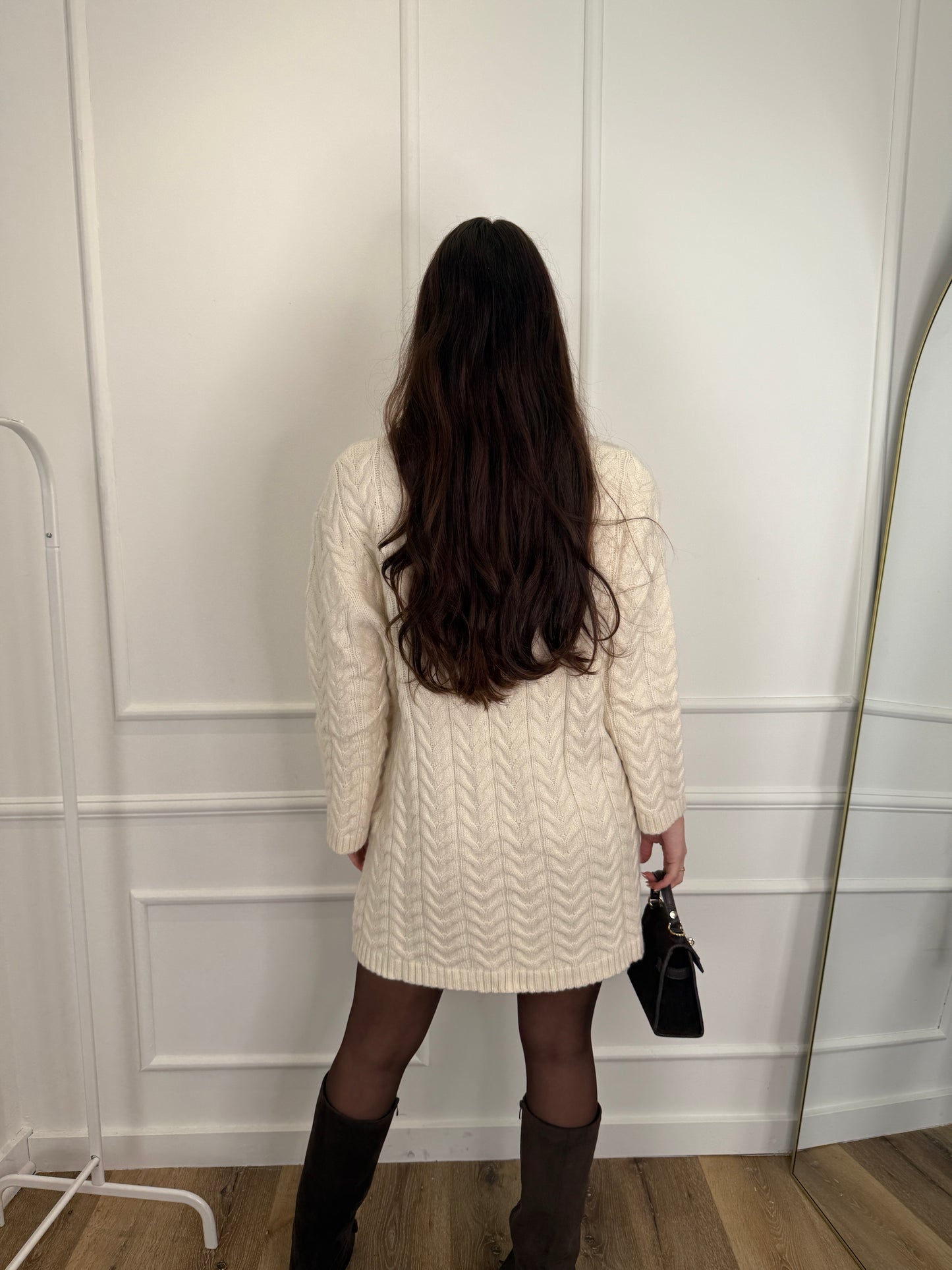 Gebreide jurk - beige