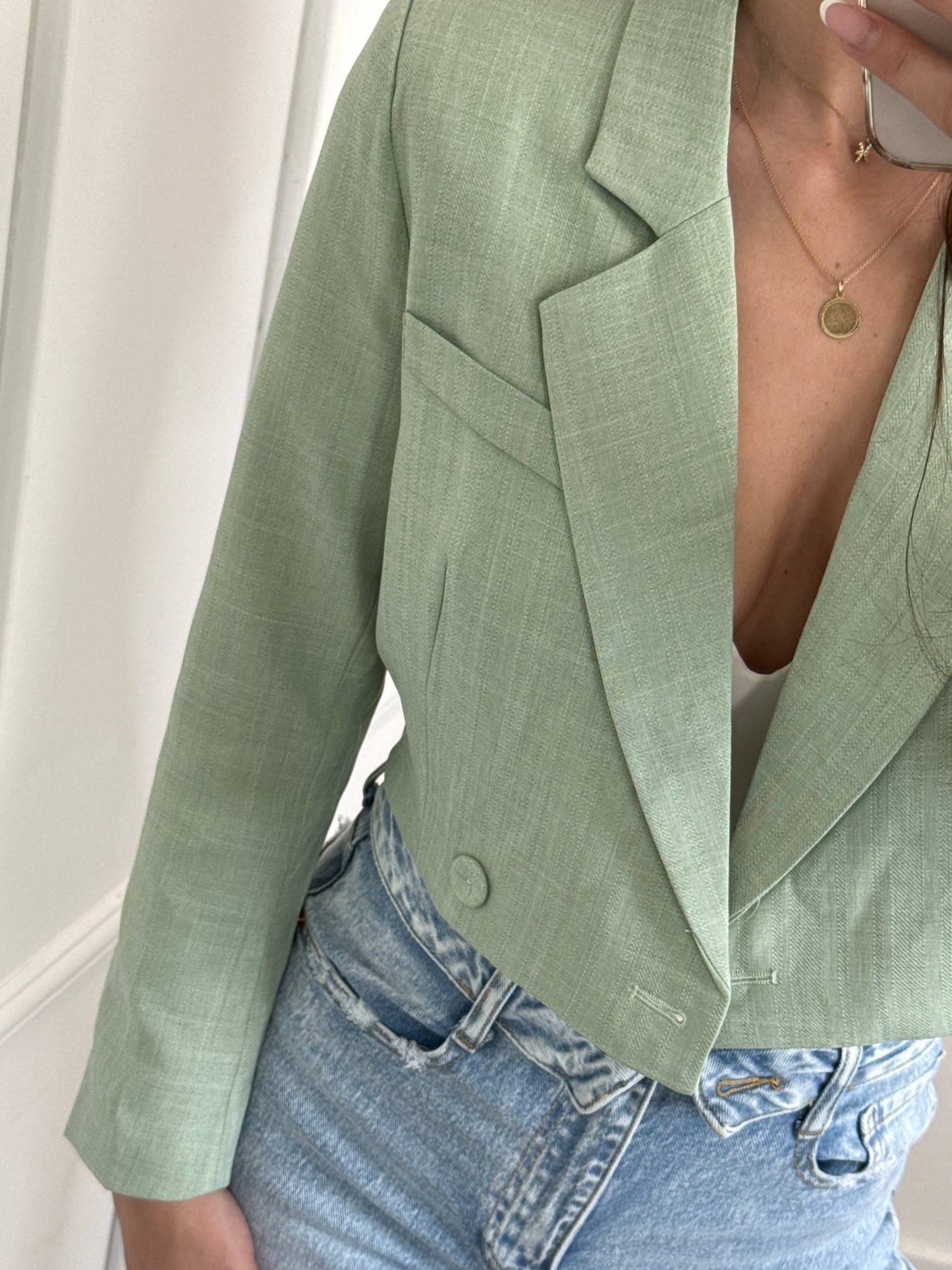 Mimi Korte Blazer groen