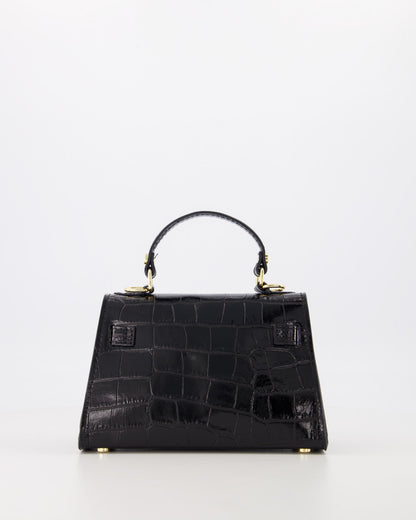 Grace Tas Zwart Croco