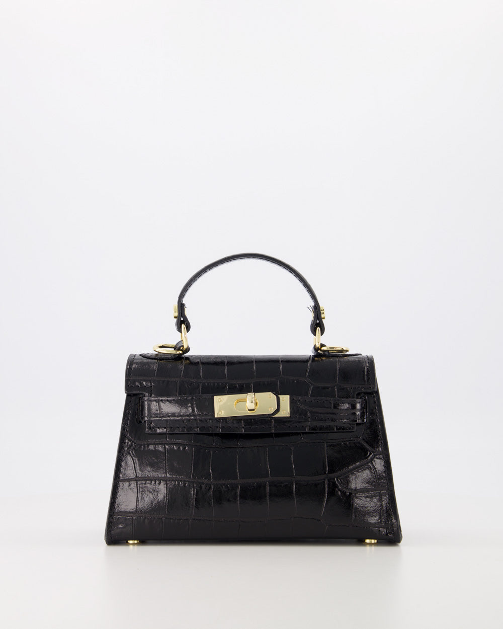 Grace Tas Zwart Croco