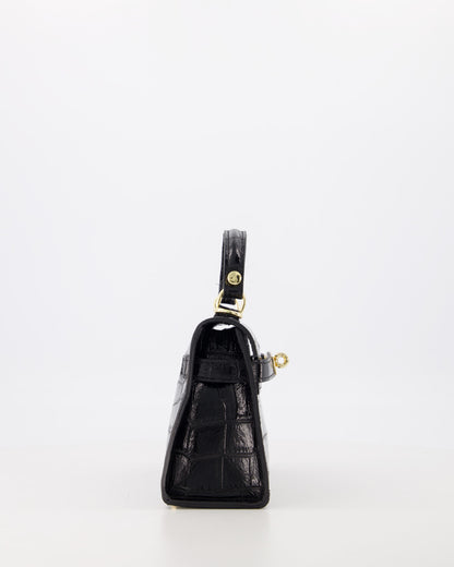 Grace Tas Zwart Croco