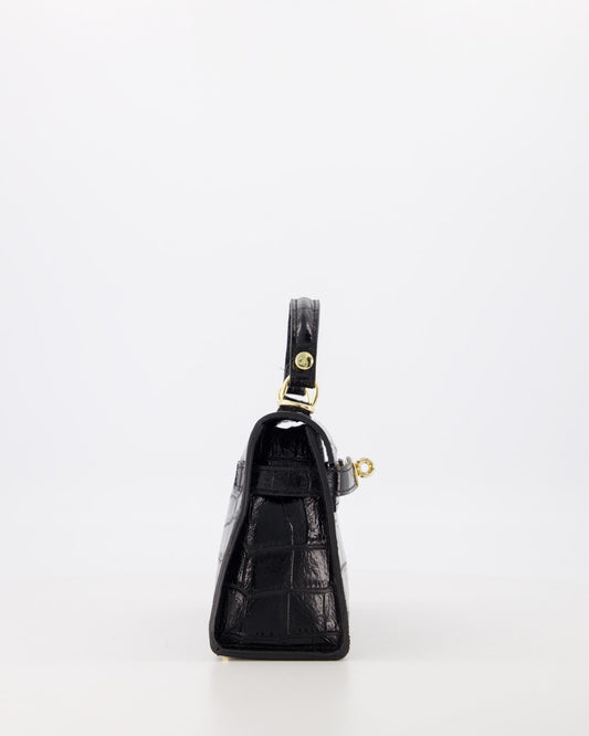 Grace Tas Zwart Croco