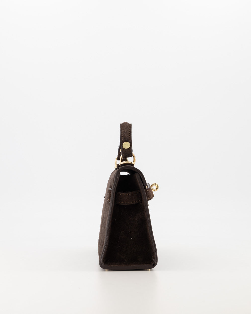 Grace Tas - suede donker bruin
