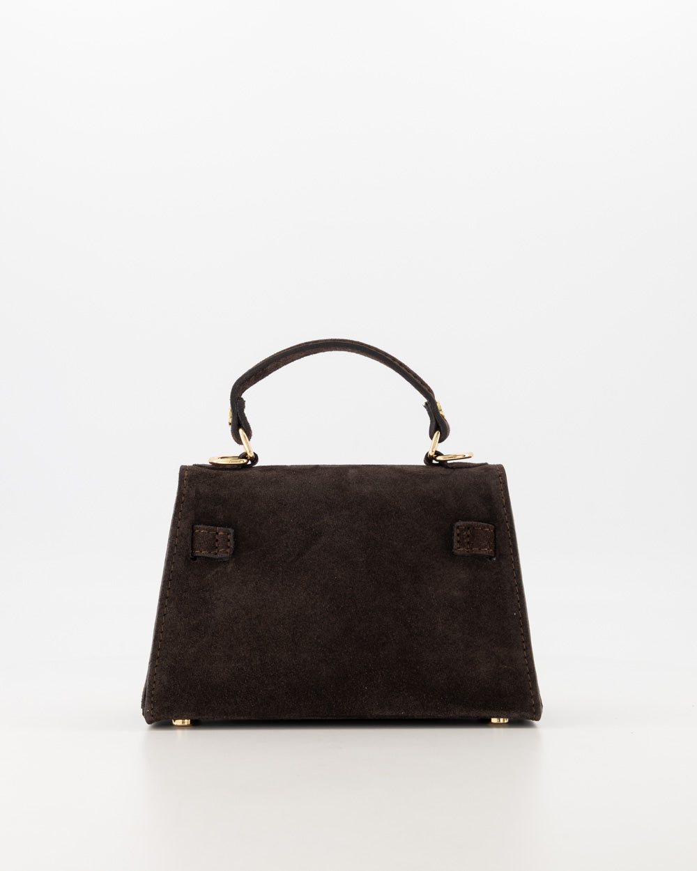 Grace Tas - suede donker bruin