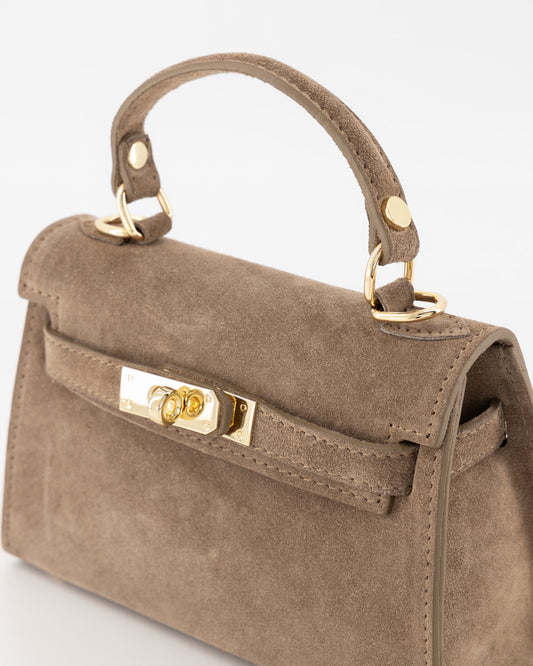 Grace Tas - suede taupe