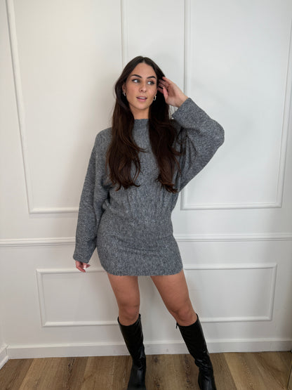 Stephanie knit jurk grijs