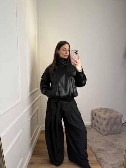 PU leren jas - zwart