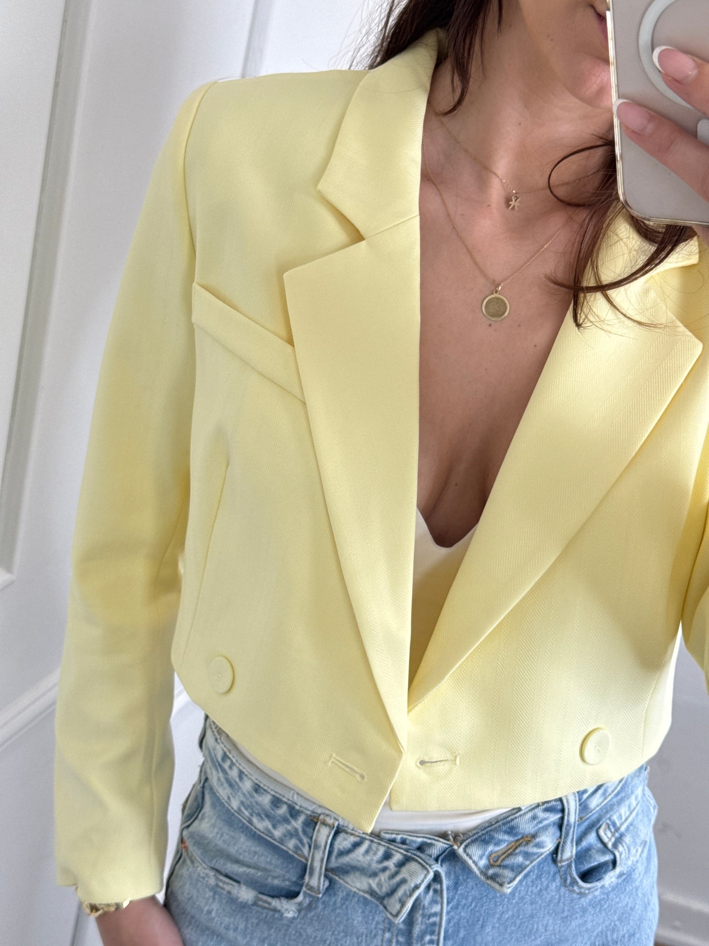 Mimi Korte Blazer geel
