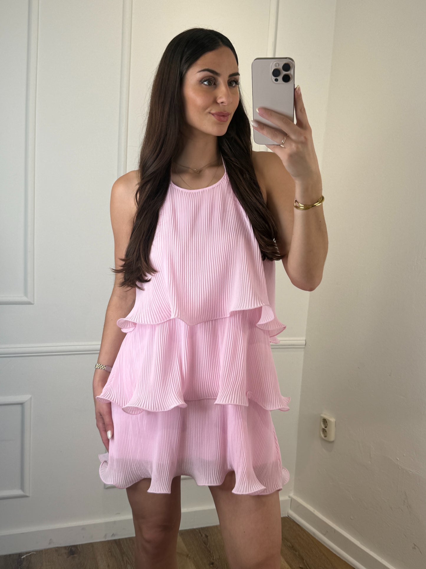 Rosalie Ruffle Dress Roze