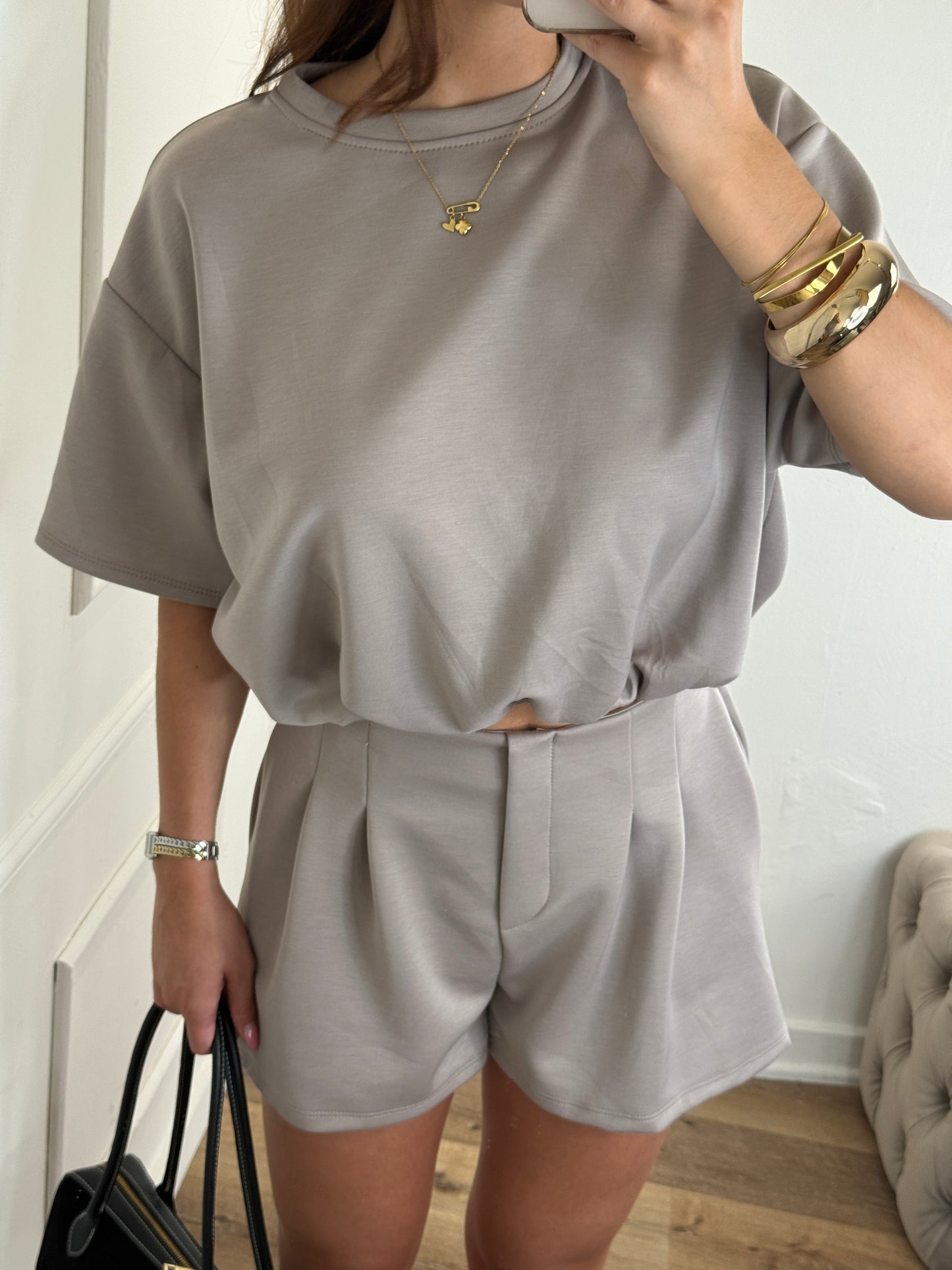 Sofie set kort taupe