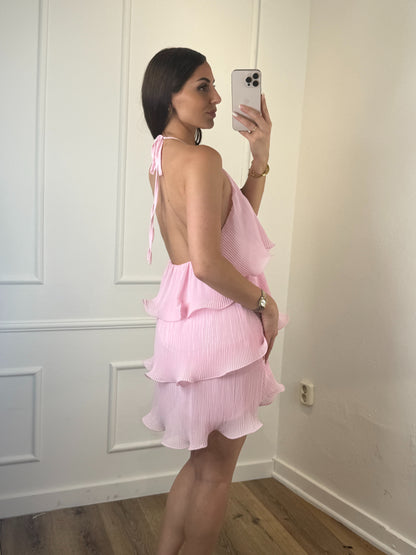 Rosalie Ruffle Dress Roze