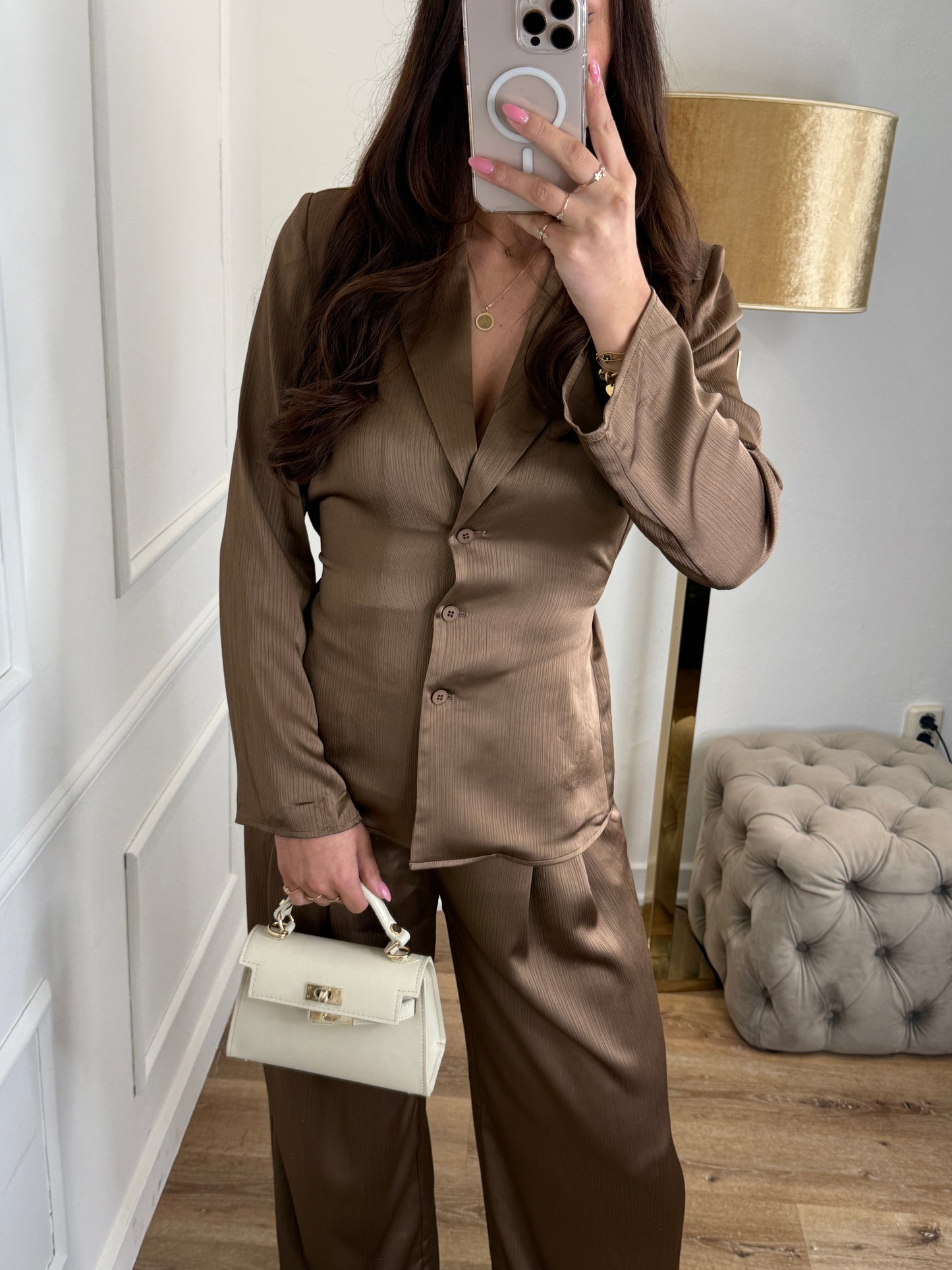 Satin luxe waist set