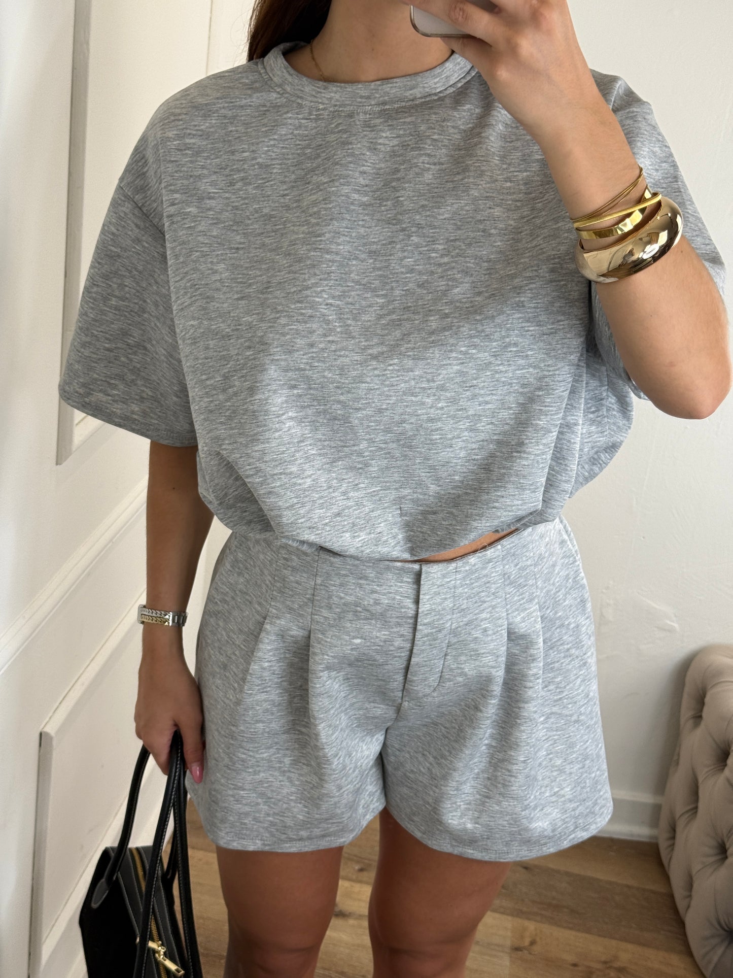 Sofie set kort grijs