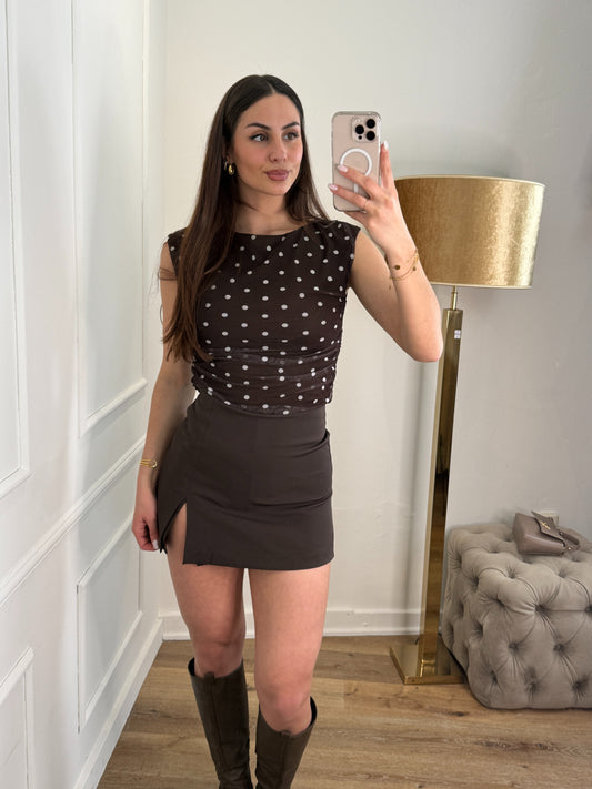 Jane skort bruin